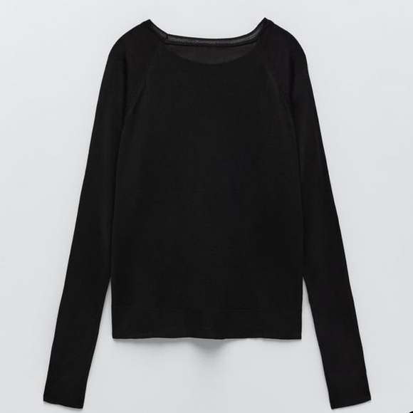 Zara Knit Top in Black - Picture 2 of 4